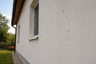 Díry ve fasádě nejsou kosmetická vada, datel umí napáchat tisícové škody